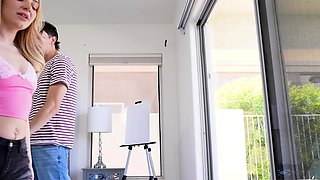 Tiny stepsis teen wants stepbro his cum
