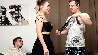 Sexy Cuckold - Her first rough blindfold cuckold sex