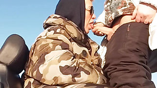 We Rode a Snowmobile with My Stepmom and Decided to Have Sex, Cum Inside