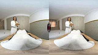 At The Massage Parlor - Naughty Brunette; Busty Nicole Cherry POV