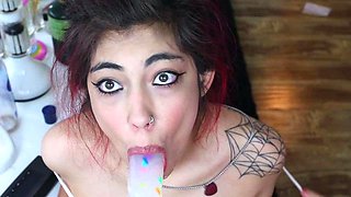 ashleejuliet sloppy deep throat bj for daddy