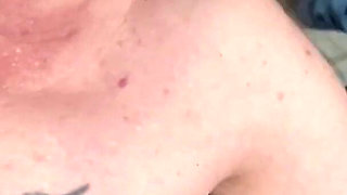 Sexy Naked Wifey Gives You a Blowjob and Drools Your Cum on Her Breast