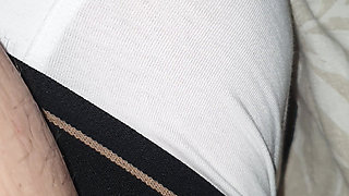 Step mom a new handjob for first time under step son underwear