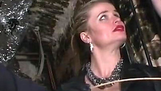 Dominating pussy plays in the cage