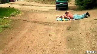 Horney MILF gets fucked on the beach