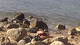 Strangers Caught My Wife Touching and Fucking My Big Cock on a Public Nude Beach - Real Amateur French - Misscreamy