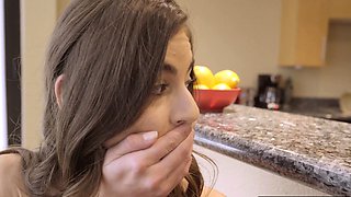Naughty teen fucks behind stepmoms back