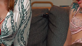 Angie Lynx Ignites Threesome Heat with Kneeling Double BJ and Wild Rides Family House E7