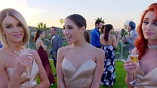 POV - The three little whores Abella Danger, Emma Hix and