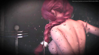 B029 Trapped in the Floor, the Slave Bathes the Queen. POV Objectification, Anal Licking, Foot Licking, and Vaginal Licking Rimm