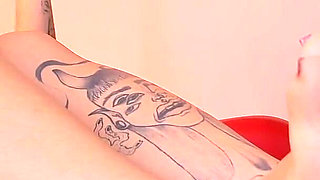 Beautiful Femdom Latina Tattooed Humiliates You in Spanish While You Look at Her Feet
