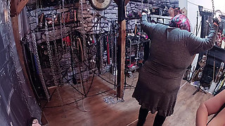 Part 1:- Punishment session for Stephanie for not sucking enough cock with Domina Satana and Lanista Bear.