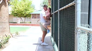 Petite blonde shares outdoor group bbc creampie passion