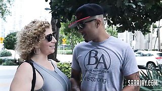 Cover-girl Sara Jay's high heels scene