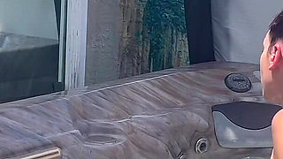 Artemisia Love Playing with Her Horny Pussy in the Outdoor Jacuzzi
