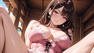 Naughty Hentai Threesome - Two Waifus Overflowing with Double Creampie Delight