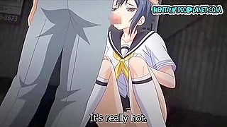 Anime Schoolgirl Gets A Big Cumshot