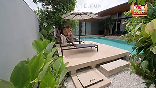 Petite Redhead Gets Fucked Hard by Pool Cleaner