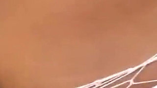 Hot Brunette Solo in Fishnets