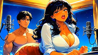 Podcast Host Takes Anonymous Guest Live On Air - Ai HENTAI