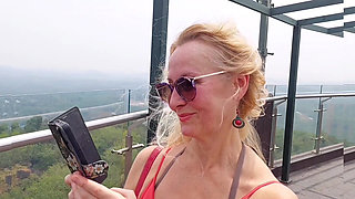 Blonde Mature Wife Enjoys Naked Sex