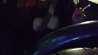 Italian Big Tits MILF Artemisia Love Sexy Car Ride Driving Around Smoking a Cigarette and Flashing Her Big Juicy Boobs