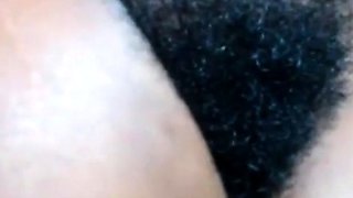 African Amateur's Hairy Webcam Show