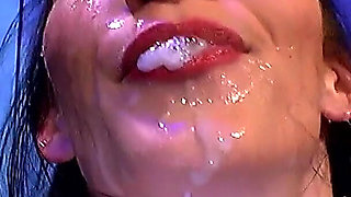 Ggg John Thompson - Blonde Slut Sucks Cocks in Wild Bukkake Orgy