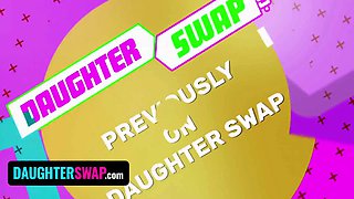 Daughterswap - two nasty studs caught their daughters Jill Kassidy and Arya Fae getting wild pt.2