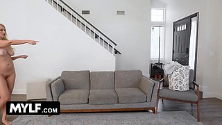 Crazy step son bangs his big titted step mother Julia Robbie in front of his mate - freeuse milf