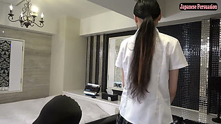 Delicate Fair Skinned Beauty in a Graceful Uniform, Her Slender Body Takes a Rich Creampie Finish, Angle1