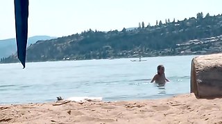 Pov Nympho Gf Beach Experience! Smokes Cigarette & Swallows. Skinny Dipping Trimmed Pussy In Public