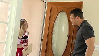 Cum in mouth after passionate fucking with cheerleader Natalia Queen