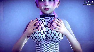 Busty babe in uncensored hentai with a flawless body