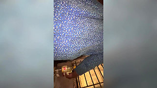 MILF Hot Aunty in Kitchen, She Was Horny When Cocking, I See Her Huge Tits & Big Ass & Start Handjob