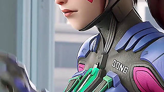 Hot D.va Takes Big Dicks - Apologizing Guys & Massive Face Cumshot - Overwatch 3D Animation