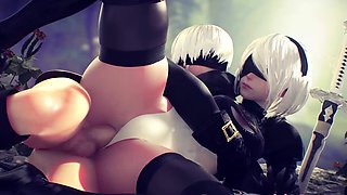 2B with Sport Body Gets a Huge Fat Dick in Her a Virgin Anal