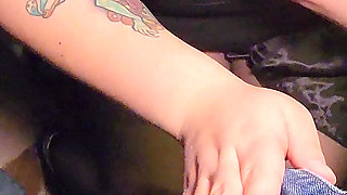 Dominant Hot Witch Has Conjured a Hard Boner and Is Having Fun with It with Her Feet, Hands and Mouth