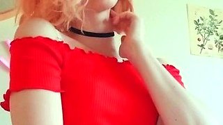 Homemade Amateur Redhead Striptease