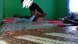Indonesian hijab teen girlfriend gets creampie from boyfriend after school homemade