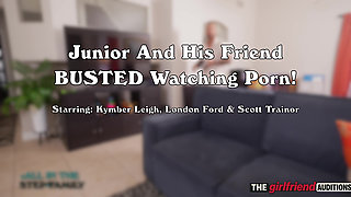 Two Guys Double Team the Hot MILF to Calm Her Down - the Girlfriend Auditions