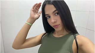 20-year-old Girl Cant Hold Back Her Desire And Jerks Off In The Doctors Bathroom