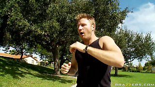 Can You Catch Up With These Juggs? With Levi Cash, Micah Moore - Brazzers