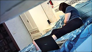 Home alone and horny milf pleasing herself on hidden cam