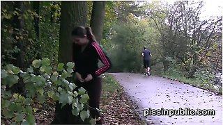 Desperate Girls Must Pee In Public Park But Get Caught On Camera