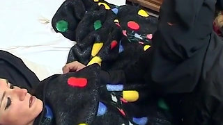 Sexy woman roughly fucked by a masked man in her bedroom