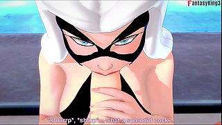 Felicia Hardy (Black Cat) bikini blowjob - Marvel