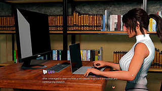 Croft Adventures Hentai Game Parody Ep.5 Lara Find a BBC Gloryhole in the Library Restroom!