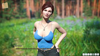 Game walkthrough, adult visual novel, hot brunette