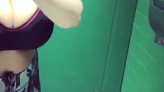 Meantime in the Gym Room While I Admire My Boobies